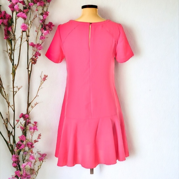 Banana Republic Fuchsia Flounce Dress Size 6 - Picture 13 of 13